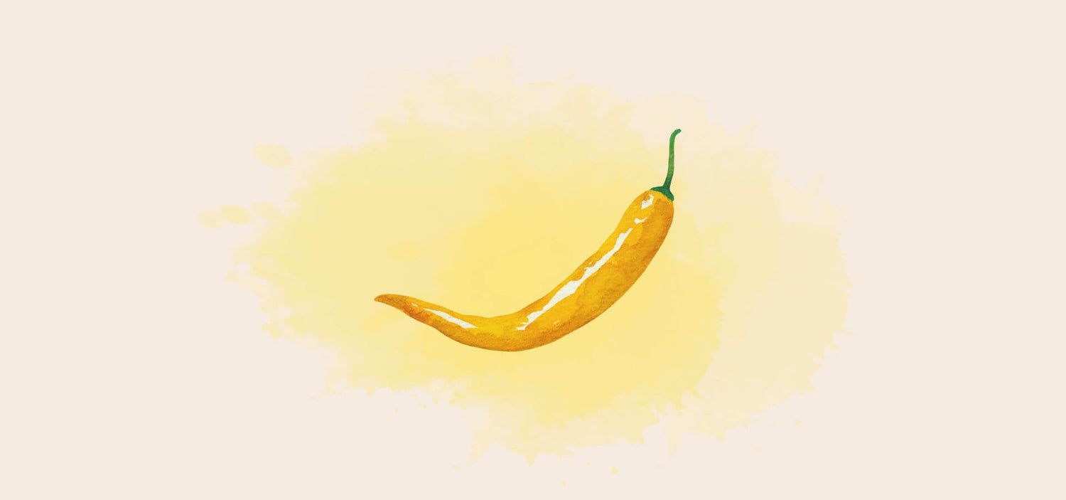 Illustriertes Bild einer gelben Chili 